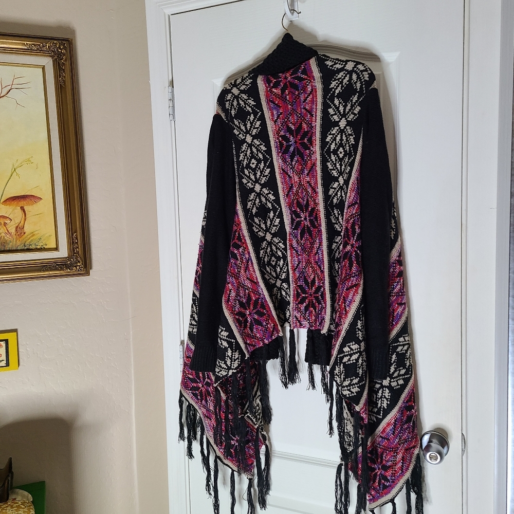 Indigo Thread Colored Knit Jacket Multi Colored W… - image 2